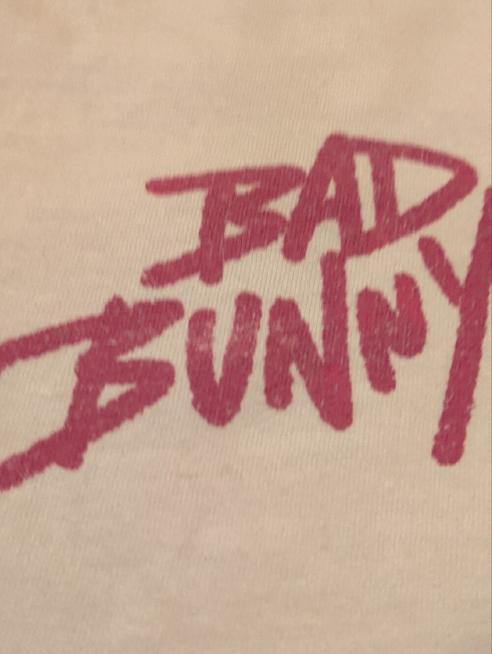 Bad Bunny Unisex White Graphic Tour T‑Shirt with Pink Print - Picture 4 of 12